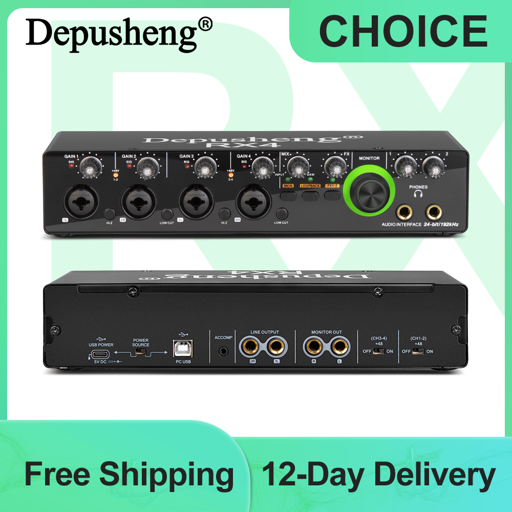 Audio Music Converter - Depusheng Audio Interface RX4 Sound Card