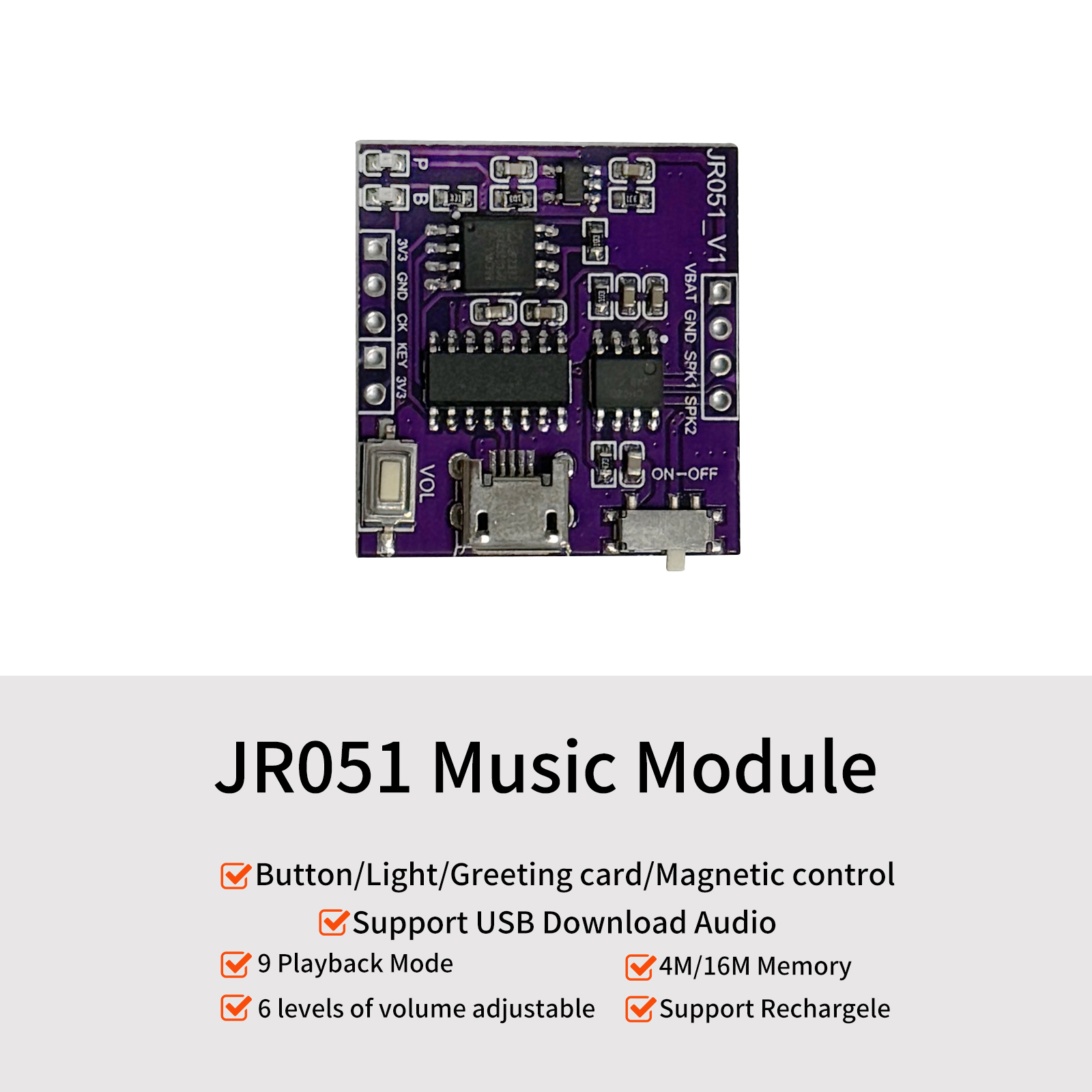 Download Audio Music Player - Music Sound Module USB Download Built-in