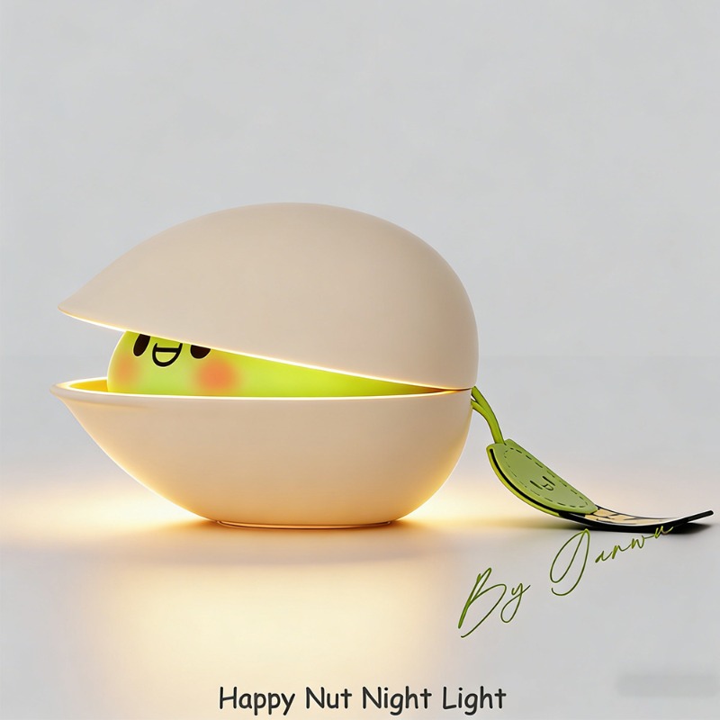 Audio Music Happy Birthday - Happy Nut Night Light Cartoon Smiley