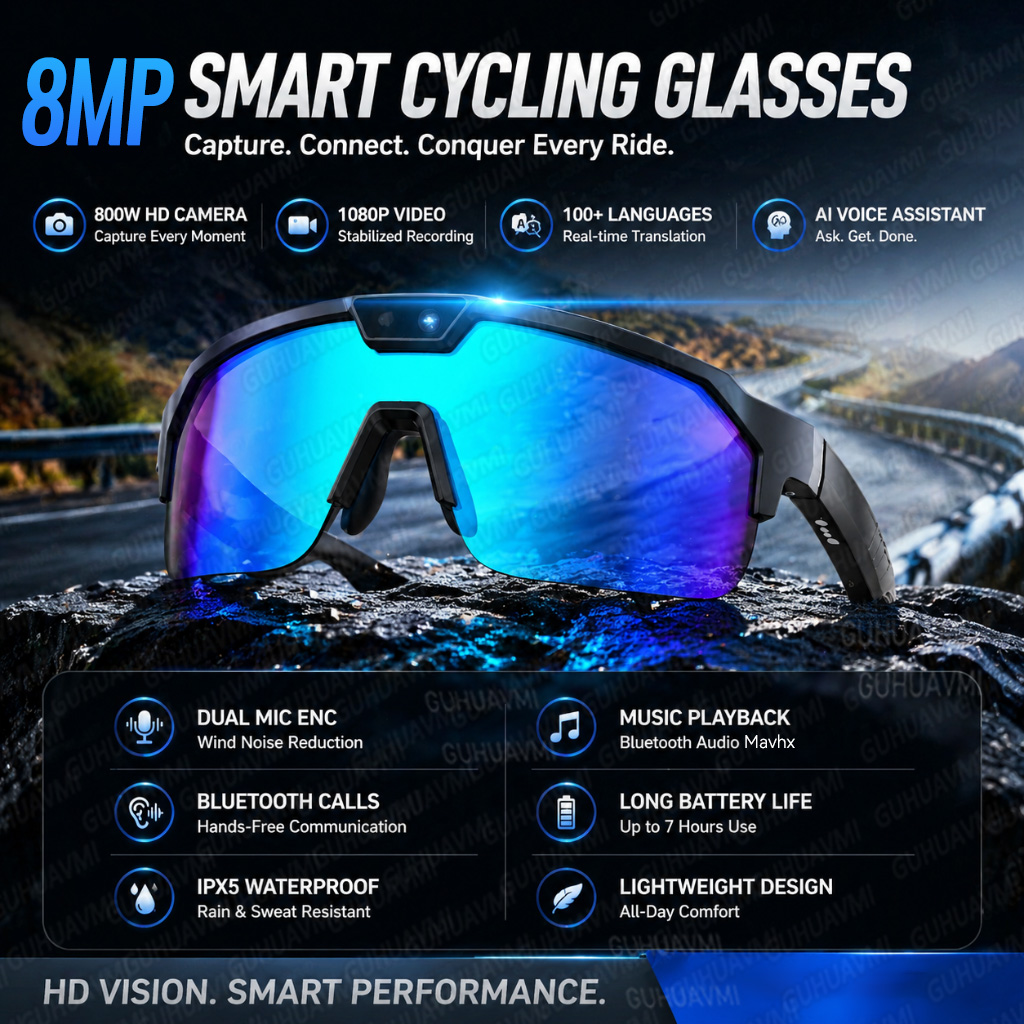 Audio Music Voice - New POV Sports Cycling Smart Glasses