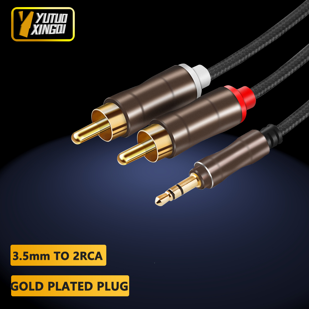 Audio Music Converter - 3.5 mm To 2RCA Double Lotus