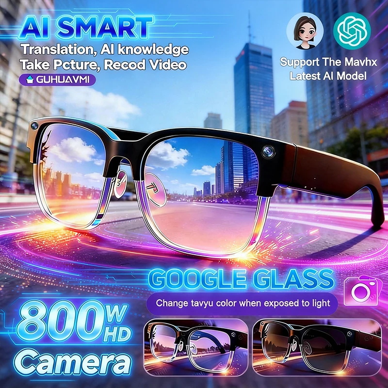 Audio Music Recording - 2026New 800W Pixel Camera Smart Glasses