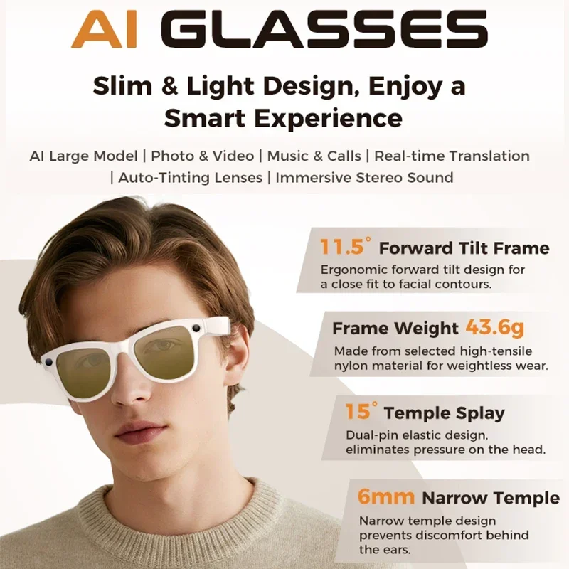 2026 New AI Smart Glasses with - Audio Music Recording recension och pris