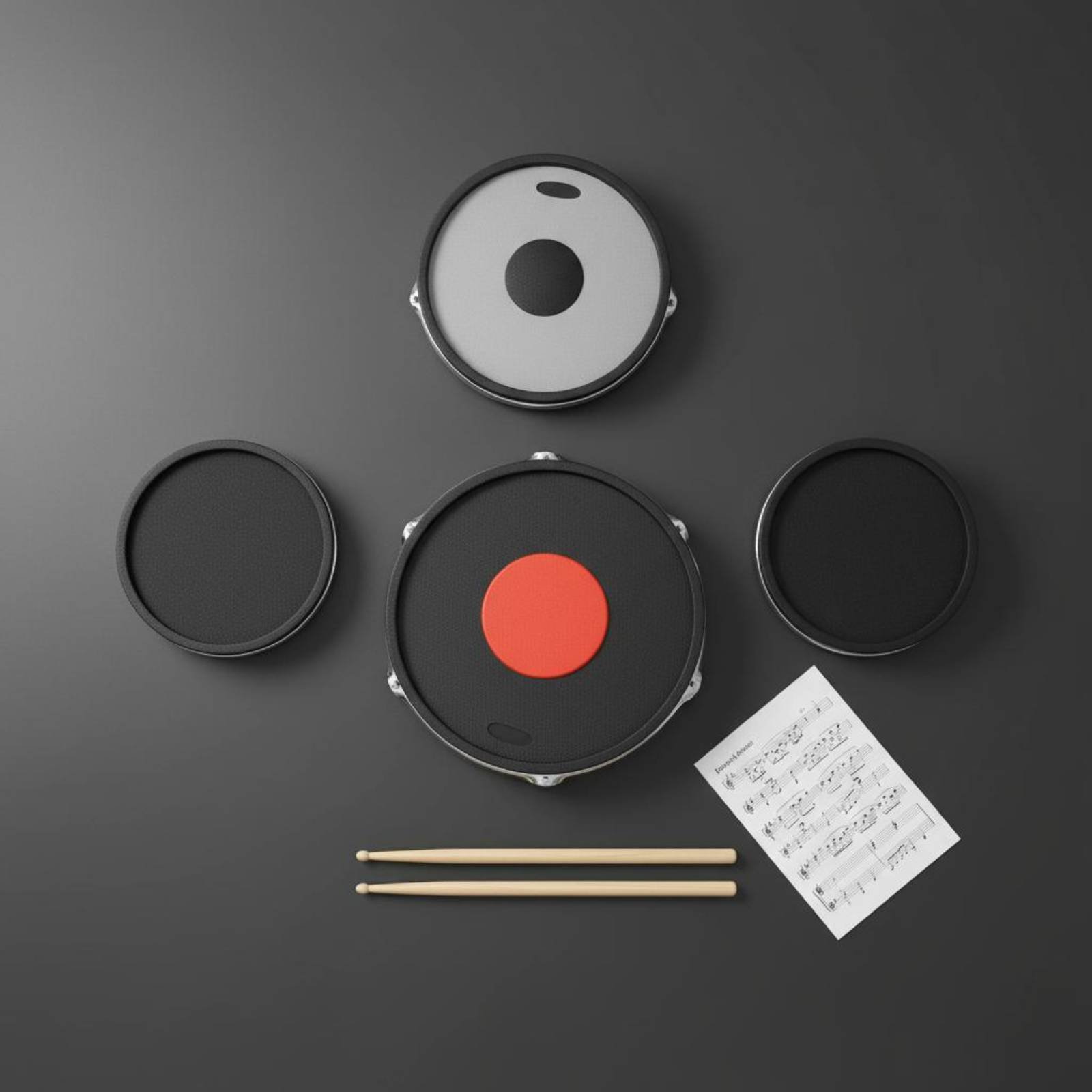Rubber Drum and Cymbal Mutes N - Drum Practice Pad recension och pris