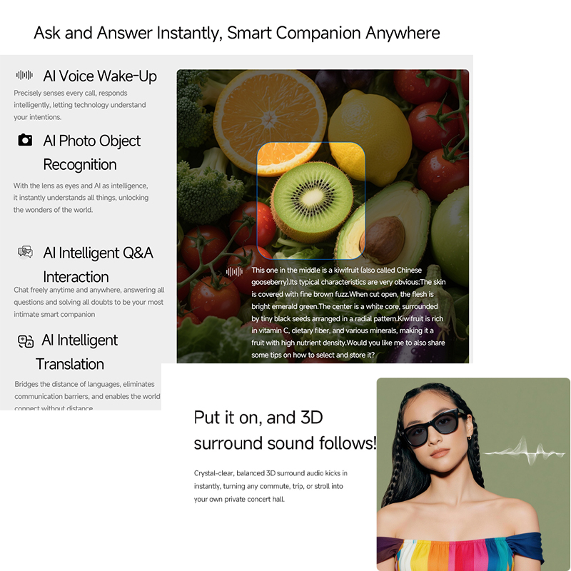 2026 AI smart Glasses HD 800W  - Audio Music Voice recension och pris