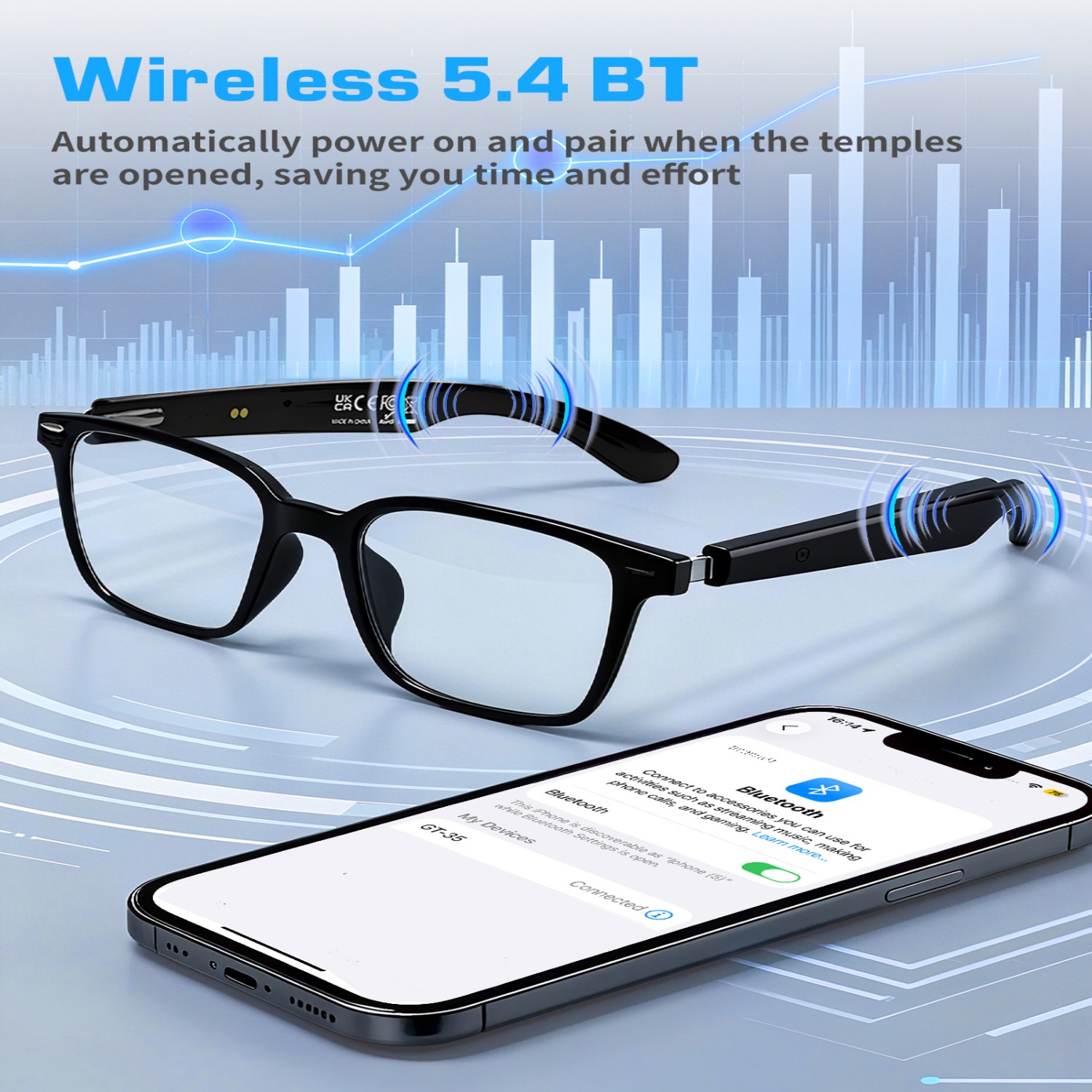 GT35 Smart Glasses with AI Tra - Audio Music Voice recension och pris