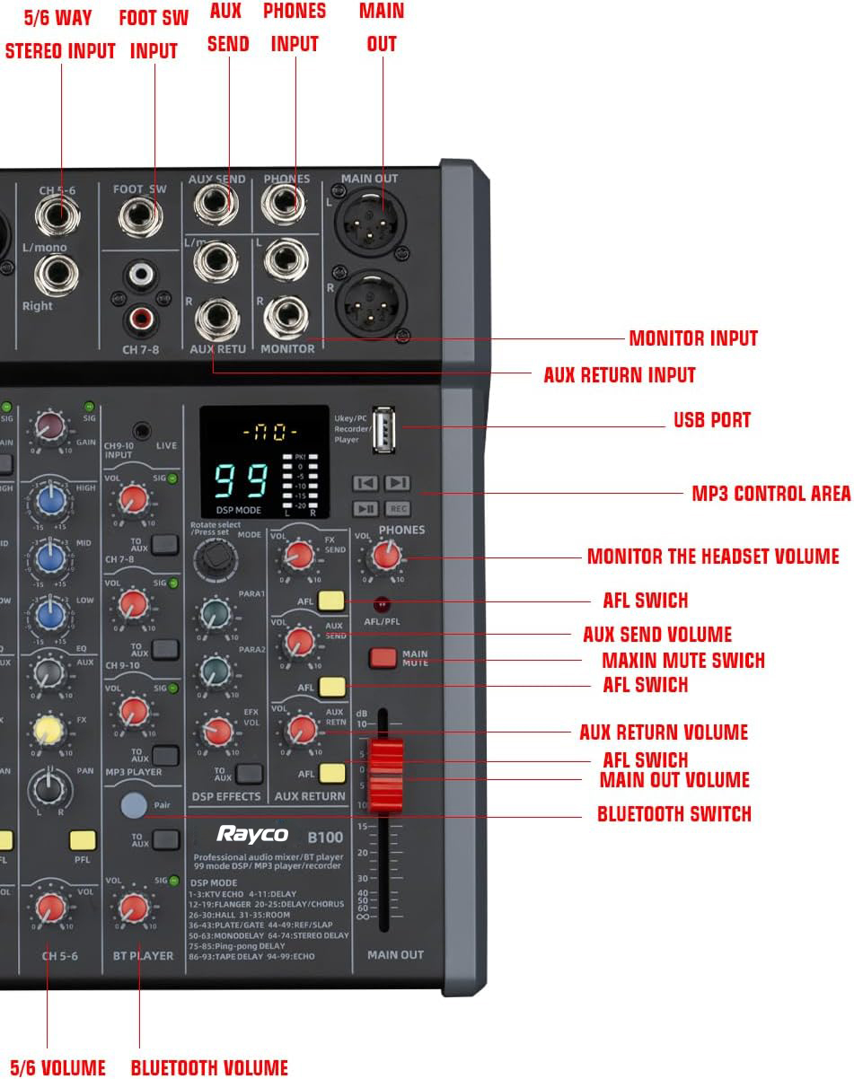 Professional  99DSP Effect Mix - Audio Music Effect recension och pris