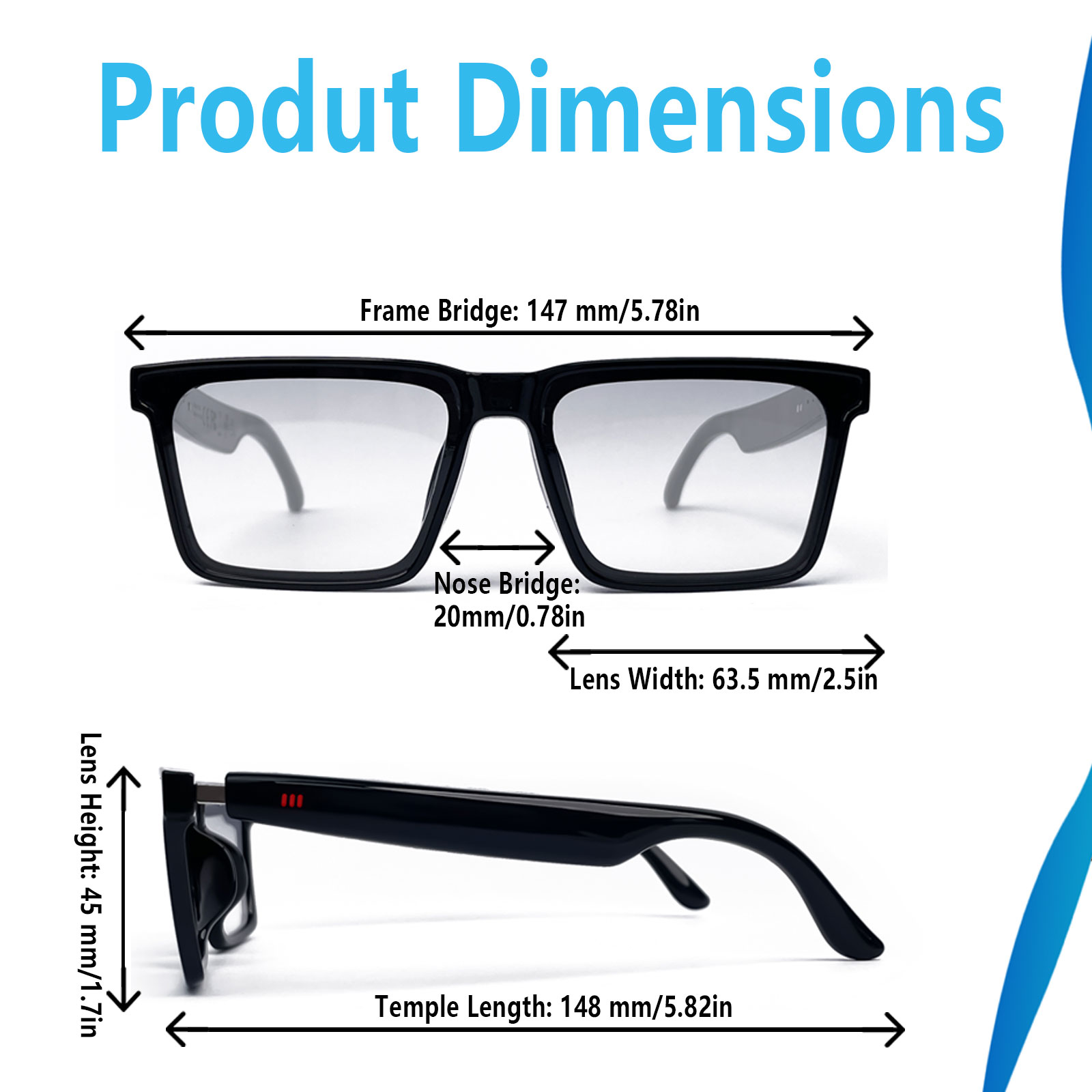 Smart Audio Glasses with Real- - Audio Music Voice recension och pris