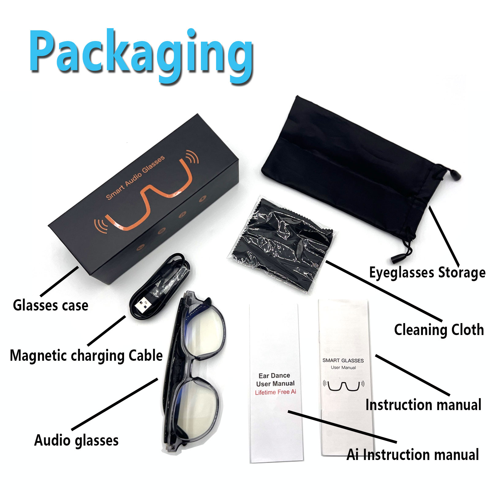 Smart Audio Glasses, Real-Time - Audio Music Voice recension och pris