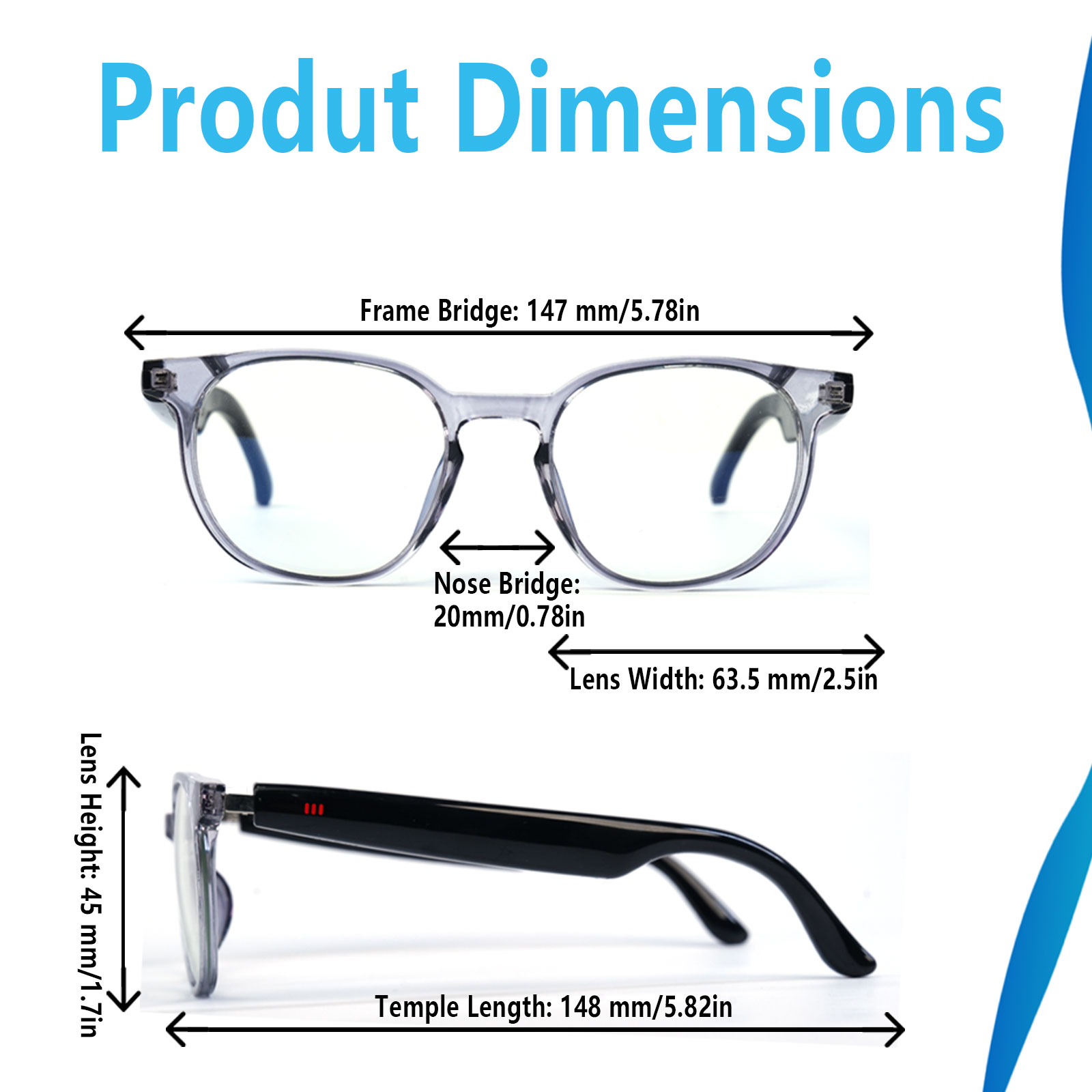 Smart Audio Glasses, Real-Time - Audio Music Voice recension och pris