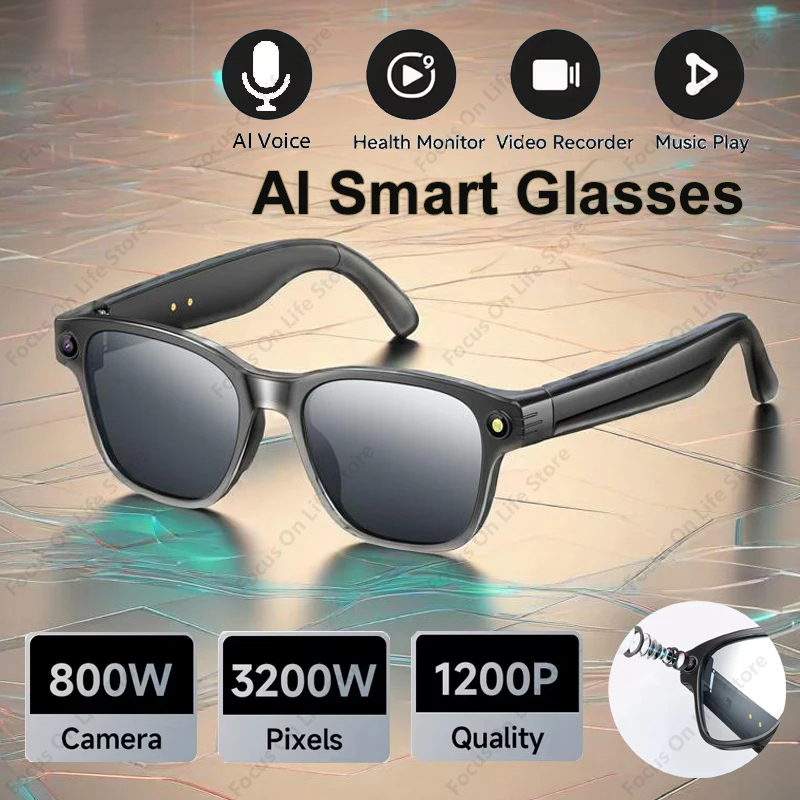 AI Smart Glasses 8 Million Cam - Audio Music Voice recension och pris