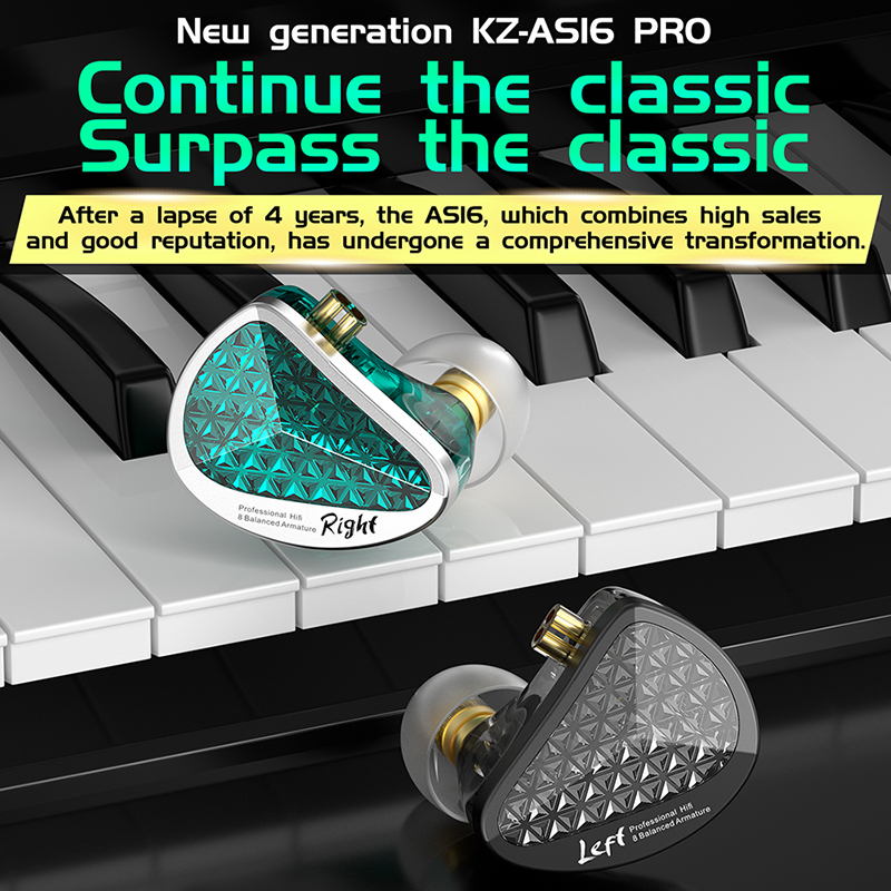 KZ AS16 PRO Wired Headphone 8B - Audio Music Game recension och pris
